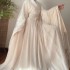 Hanfu Dresses Women Ancient Chinese Traditional Hanfu Outfit Female Cosplay Costumes Party Show Hanfu Beige White Gown 4pcs Sets