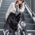 Summer 3pc 1set Hanfu Forest Fairy Women Bow Tie Lapel Shirt Lace up Printed Loose Chinese Daily Three piece Suit