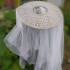 Cap With Long Veil Chinese Ancient Tradition Hat Douli Hat Cosplay Prop Hanfu Knight Hat White Red For Women