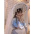Cap With Long Veil Chinese Ancient Tradition Hat Douli Hat Cosplay Prop Hanfu Knight Hat White Red For Women