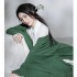 Large Size 2XL Hanfu Dresses Women Chinese Traditional Hanfu Set Female Cosplay Costumes Summer Hanfu Green Black White Dresses Sets