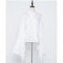 Large Size Chinese Ancient Hanfu Cosplay Costumes White Black Lining Inside 2pcs Stage Dance Dresses Women