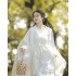 Chinese Hanfu Dresses Women Carnival Cosplay Costumes Ancient Traditional Hanfu White Cotton Linen Dresses StageDance Dress