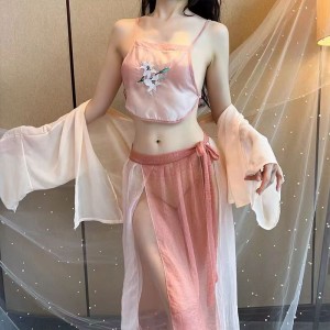 Erotic Underwear Antique Hanfu Uniform Sexy Lingerie Pajamas Female Sexy Chinese Dresses