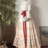 Hanfu Ming Traditional Chinese Cardigan Dresses for Women Spring Autumn Ma Mian Skirt