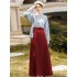 Black Chinese Modern Hanfu Ming Dresses For Women Ma Mian Skirt Show Thin Daily Clothes