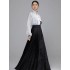 Black Chinese Modern Hanfu Ming Dresses For Women Ma Mian Skirt Show Thin Daily Clothes