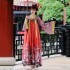 Chinese Traditional Hanfu Dresses for Women Tang Dynasty Spring Exquisite Printing Blue Red Princess Dancing Costumes Full Sets