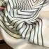 Korean simple spring thin imitation silk matching color striped scarf shawl female