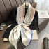 Korean simple spring thin imitation silk matching color striped scarf shawl female