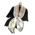 Korean simple spring thin imitation silk matching color striped scarf shawl female