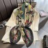 Chinese spring autumn thin floral simulation silk scarf shawl female mother everything matching decoration