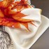 France Paris romantic sunflower spring autumn splicing thousand bird lattice silk scarf women shawl decoration