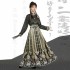 Improved Ming Dynasty Hanfu Long Horse face Skirt Long sleeved Stand Collar Chinese Pleated Suits