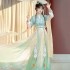 Original Han Suit 3pics Tang Dynast Waist Length Tang Skirt Gradient Embroidered Chinese Daily Summer Women Girl