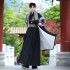 Winter Thick Dragon Embroidery Hanfu Cloak Couples Chinese Traditional White Hooded Hanfu Cape Cloak Christmas Costumes Plus