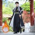 Winter Thick Dragon Embroidery Hanfu Cloak Couples Chinese Traditional White Hooded Hanfu Cape Cloak Christmas Costumes Plus