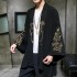 Fashion Costumes Embroidery Hanfu Mens Chinese Robe Cardigan Jacket Oversized Kimono 5XL Ancient Coat Male