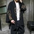 Fashion Costumes Embroidery Hanfu Mens Chinese Robe Cardigan Jacket Oversized Kimono 5XL Ancient Coat Male