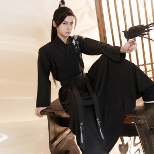 Traditional Chinese Clothing HanFu Man Costumes Couple Ancient Swordsman Male Kimono Embroidery Stretchable Tang Suit
