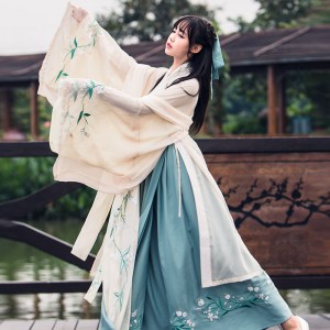 Chinese Traditional Fairy Costumes Ancient Han Dynasty Princess Clothing National Hanfu Outfit Stage Dresses Folk Dance Costume
