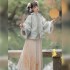 Hanfu Women Yellow Warm Chinese Traditional Dresses Coat Set Ancient Costumes Autumn Winter Whole Set