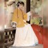 Hanfu Women Yellow Warm Chinese Traditional Dresses Coat Set Ancient Costumes Autumn Winter Whole Set