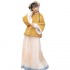 Hanfu Women Yellow Warm Chinese Traditional Dresses Coat Set Ancient Costumes Autumn Winter Whole Set