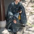 Men Women Hanfu Ink jade Ming Crewneck Robe Woven Gold Dark Pattern Big Sleeves Everyday Men Spring Summer Outerwear