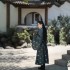 Men Women Hanfu Ink jade Ming Crewneck Robe Woven Gold Dark Pattern Big Sleeves Everyday Men Spring Summer Outerwear