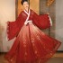 Oriental Tang Dynasty Black Red Hanfu Women Elegant Princess Dance Costumes Chinese Wedding Dresses