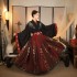 Oriental Tang Dynasty Black Red Hanfu Women Elegant Princess Dance Costumes Chinese Wedding Dresses