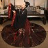 Oriental Tang Dynasty Black Red Hanfu Women Elegant Princess Dance Costumes Chinese Wedding Dresses