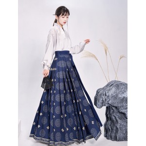 Song Aircraft Sleeve Ming Horse Face Skirt Original Improved Hanfu Dresses Women Autumn Winter Hanfu Costume