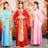 Chinese Women Hero Costumes Child Traditional Hanfu